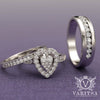 0.55ct Round Diamond Heart Shape Complete Wedding Set - 20GG71